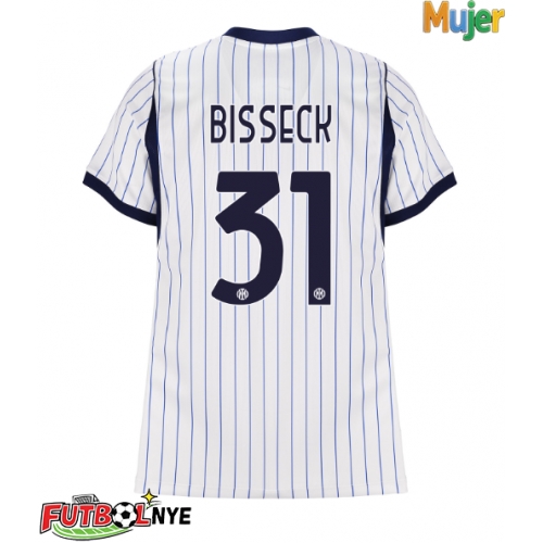 Camiseta Inter Milan Yann Bisseck #31 Visitante Equipación para mujer 2026-27 manga corta